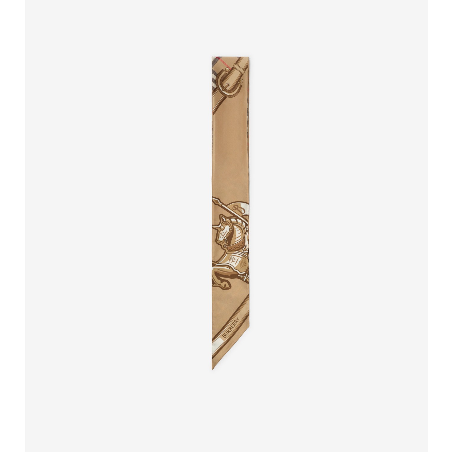 Skinny Knight Graphic Silk Scarf