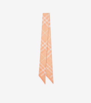 Foulard ultrafin en soie Check (Pêche) | Site officiel Burberry®