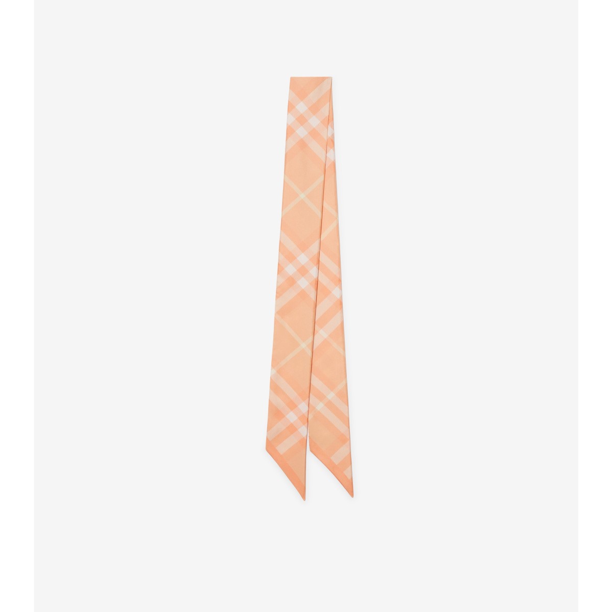 Burberry Skinny Check Silk Scarf In Pink