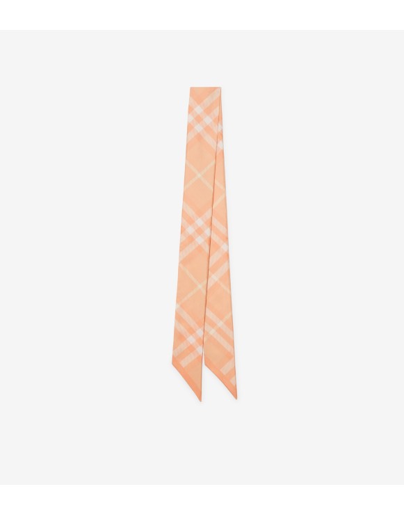 Skinny Check Silk Scarf