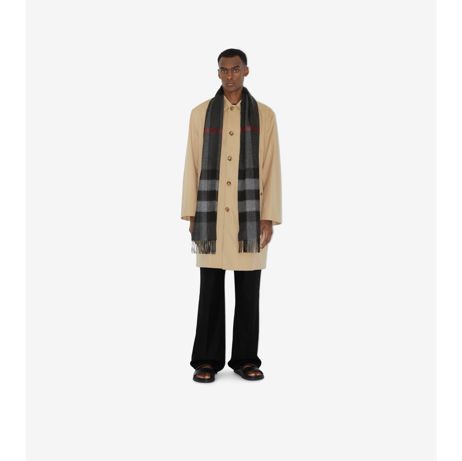 Burberry scarf sales trench check