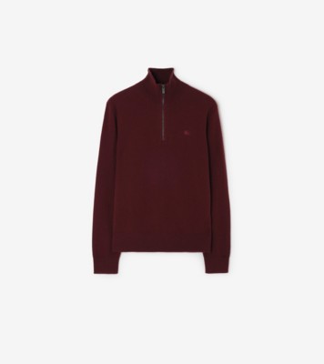 Cashmere Blend Half zip Sweater Oxblood ®