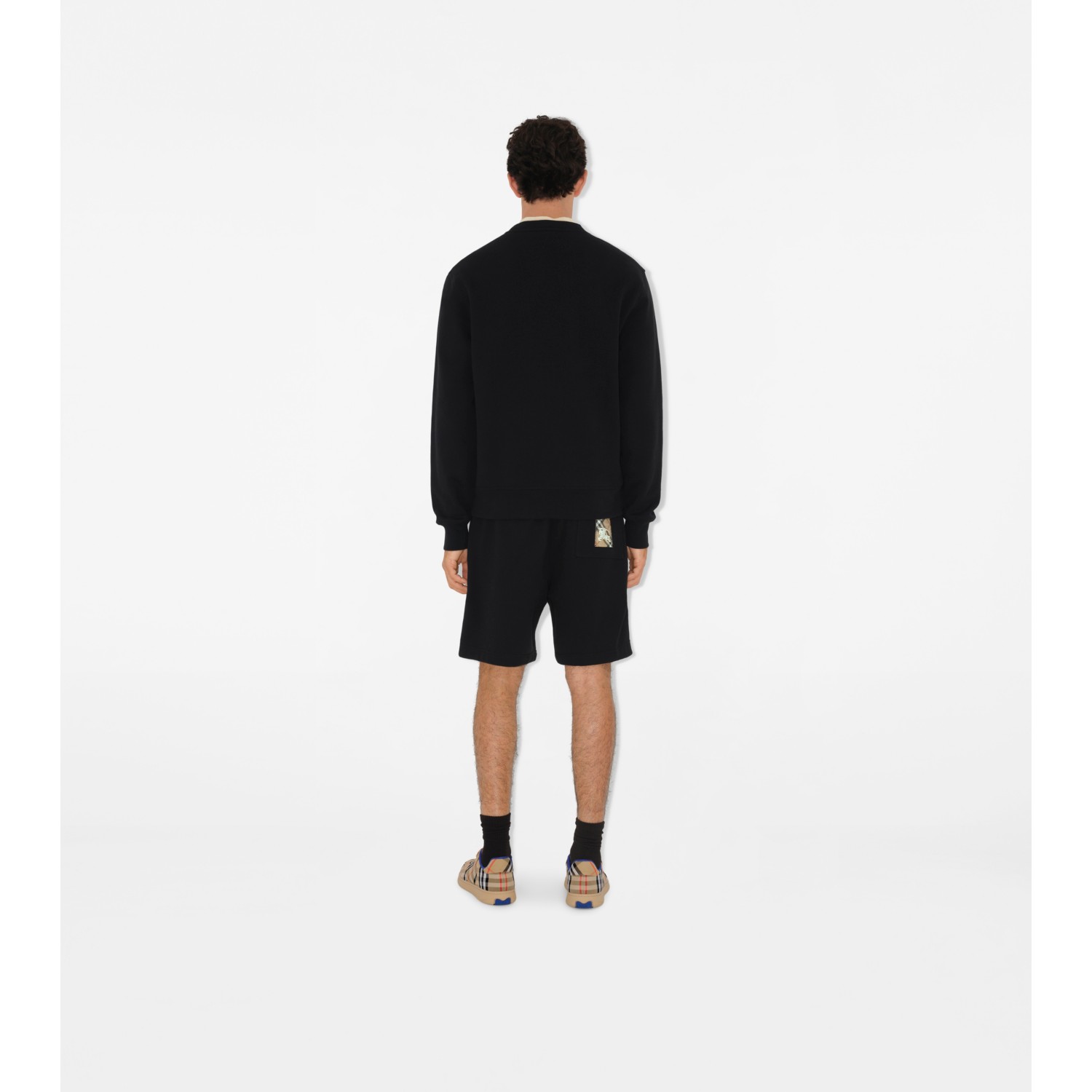 Check Label Cotton Shorts - thumbnail 5