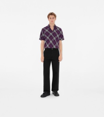Chemise Homme été Coton Col V Manches Courtes - Cardigan Décontracté Uni à Boutons - 11