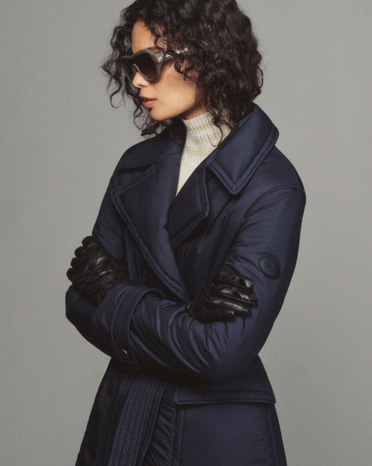 Hertford Trench Jacket in Navy - Women, Nylon | Burberry® Official