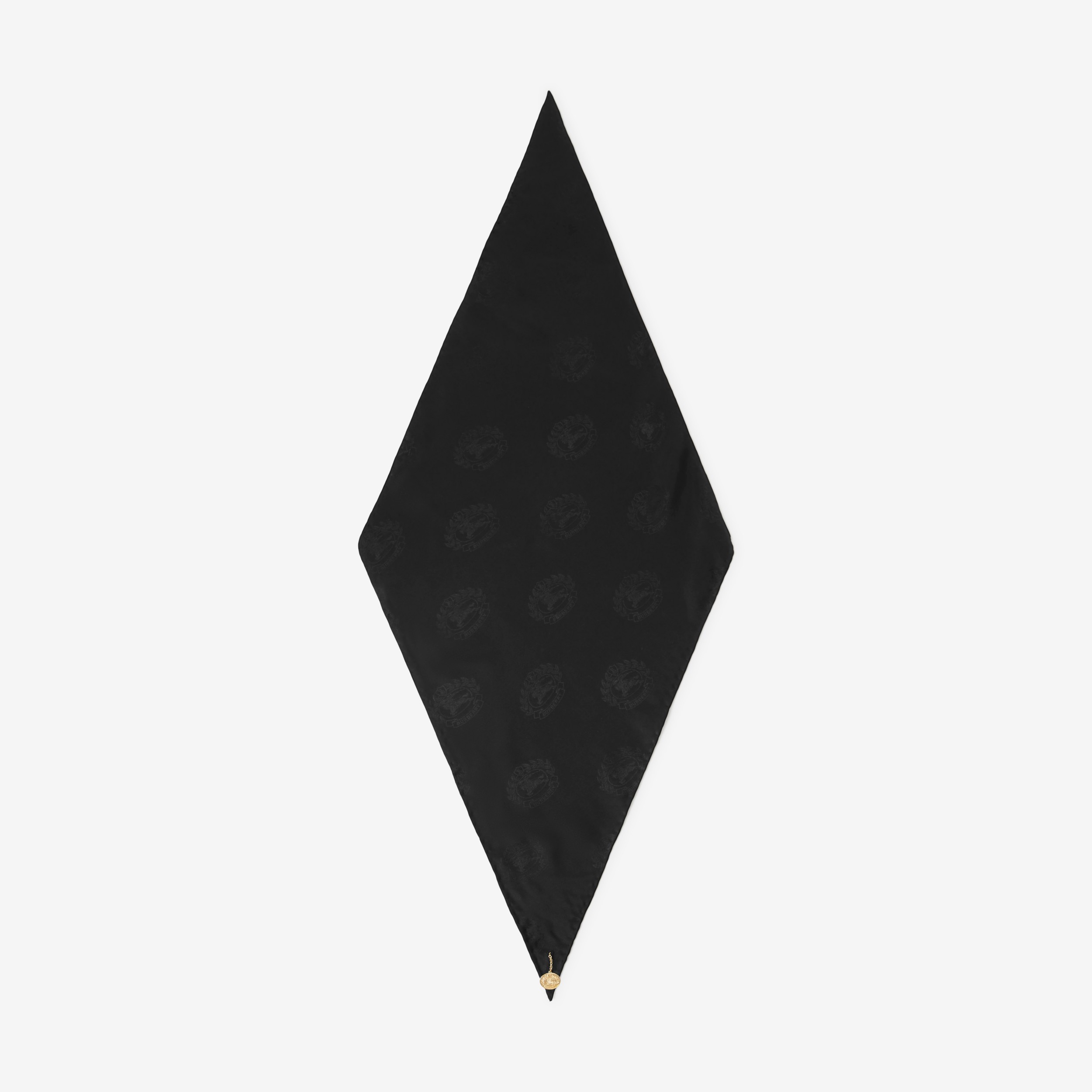Rautenförmiger Seidenschal mit EKD-Motiven (Schwarz) | Burberry® - 2