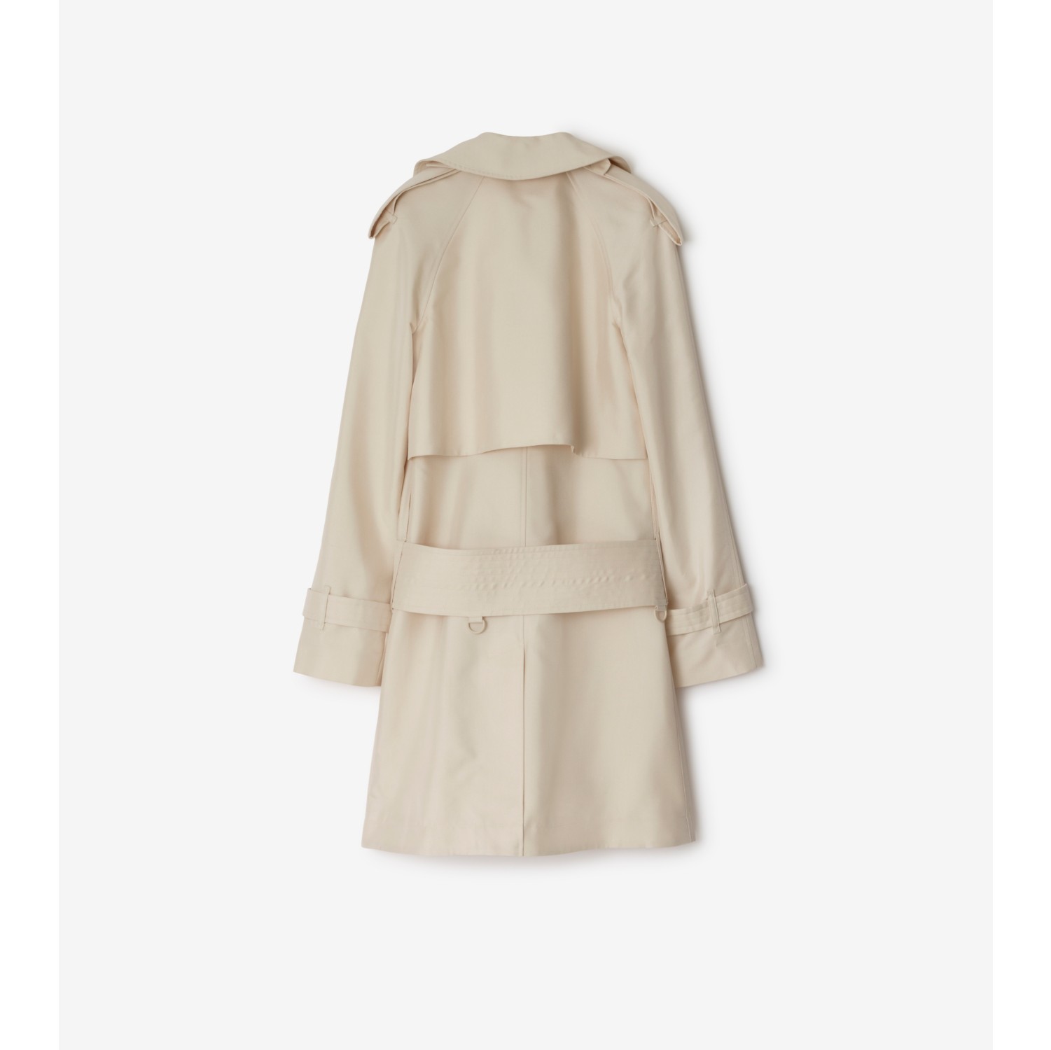 Mid-length Silk Blend Trench Coat in Grain - Women, Nylon | Burberry ...