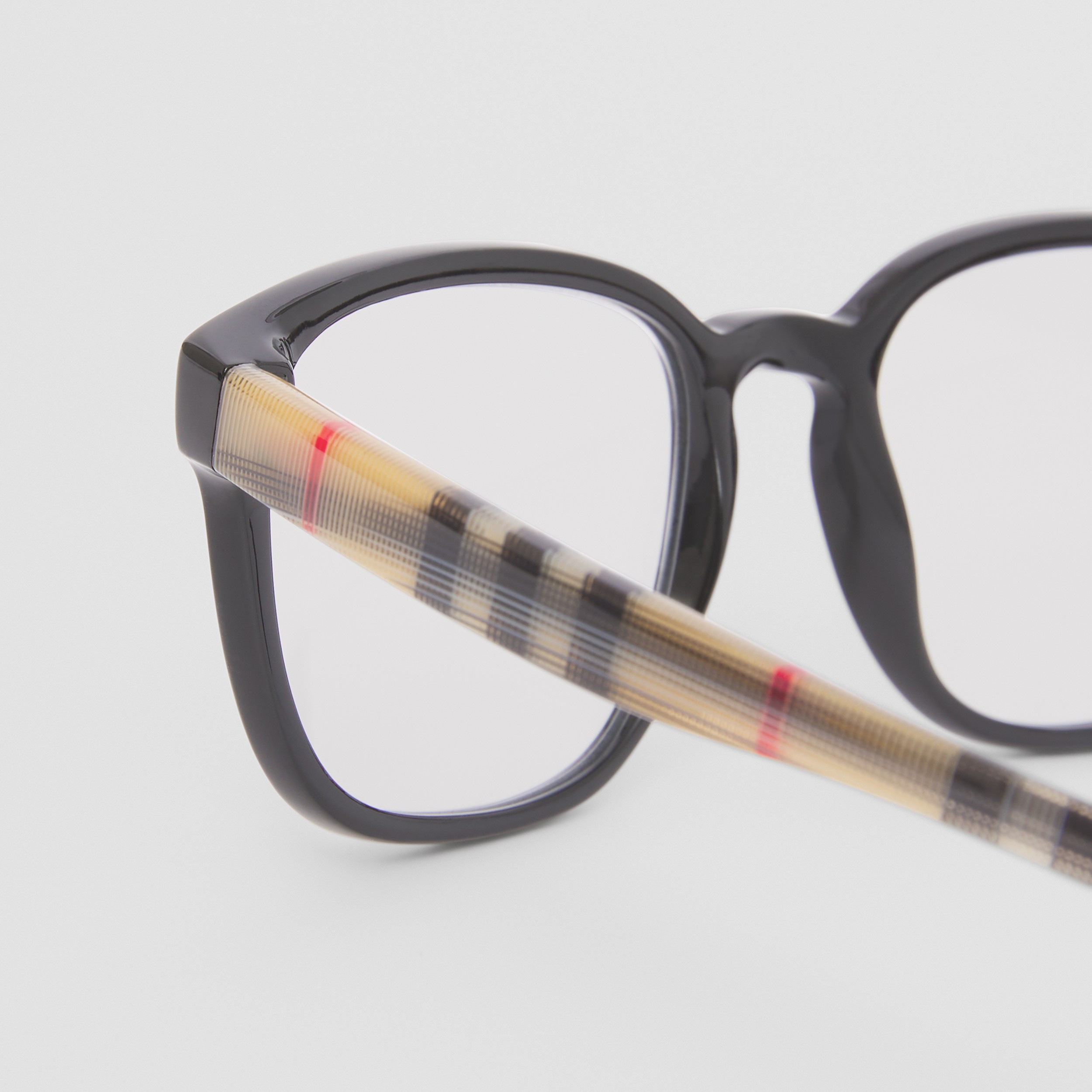 Eckige Korrekturbrille aus Vintage Check-Bio-Acetat (Schwarz/beige) - Herren | Burberry® - 2