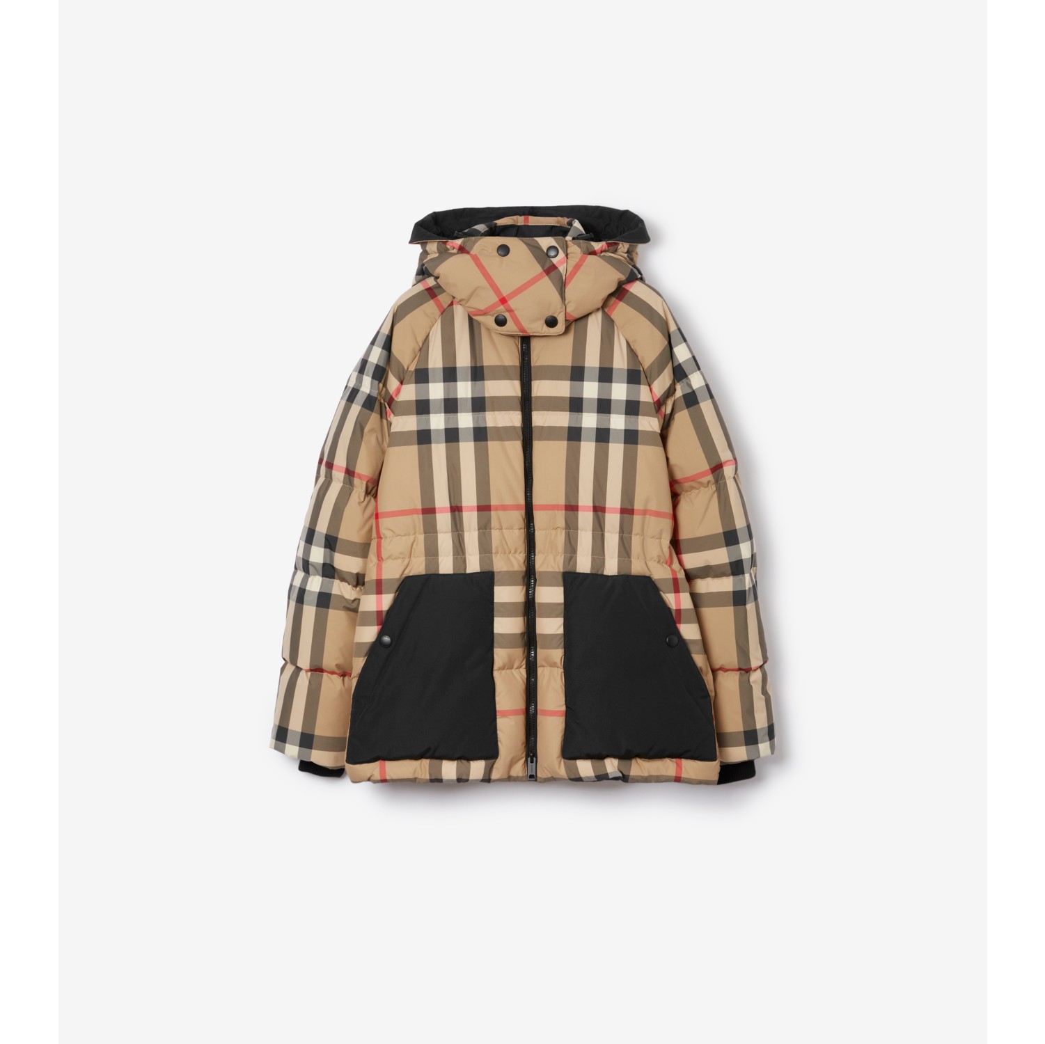 チェック パファージャケット (アーカイブベージュ) - ウィメンズ, ナイロン | Burberry®公式サイト