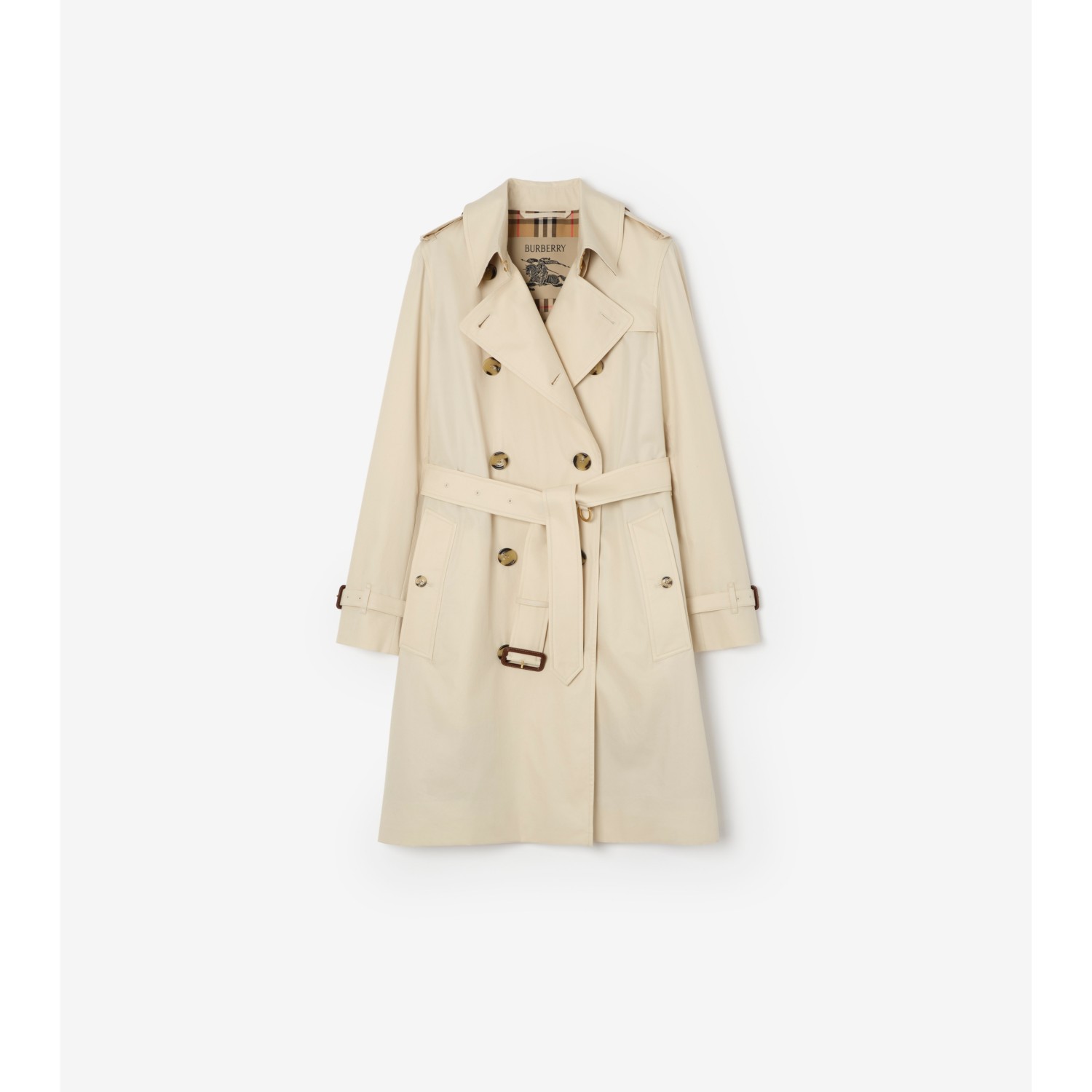 Mid-length Tropical Gabardine Kensington Trench Coat