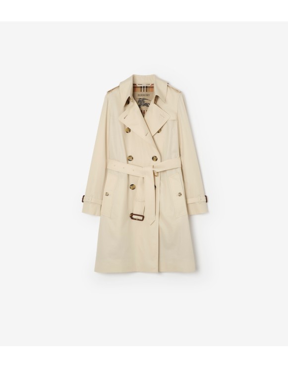 Mid-length Tropical Gabardine Kensington Trench Coat