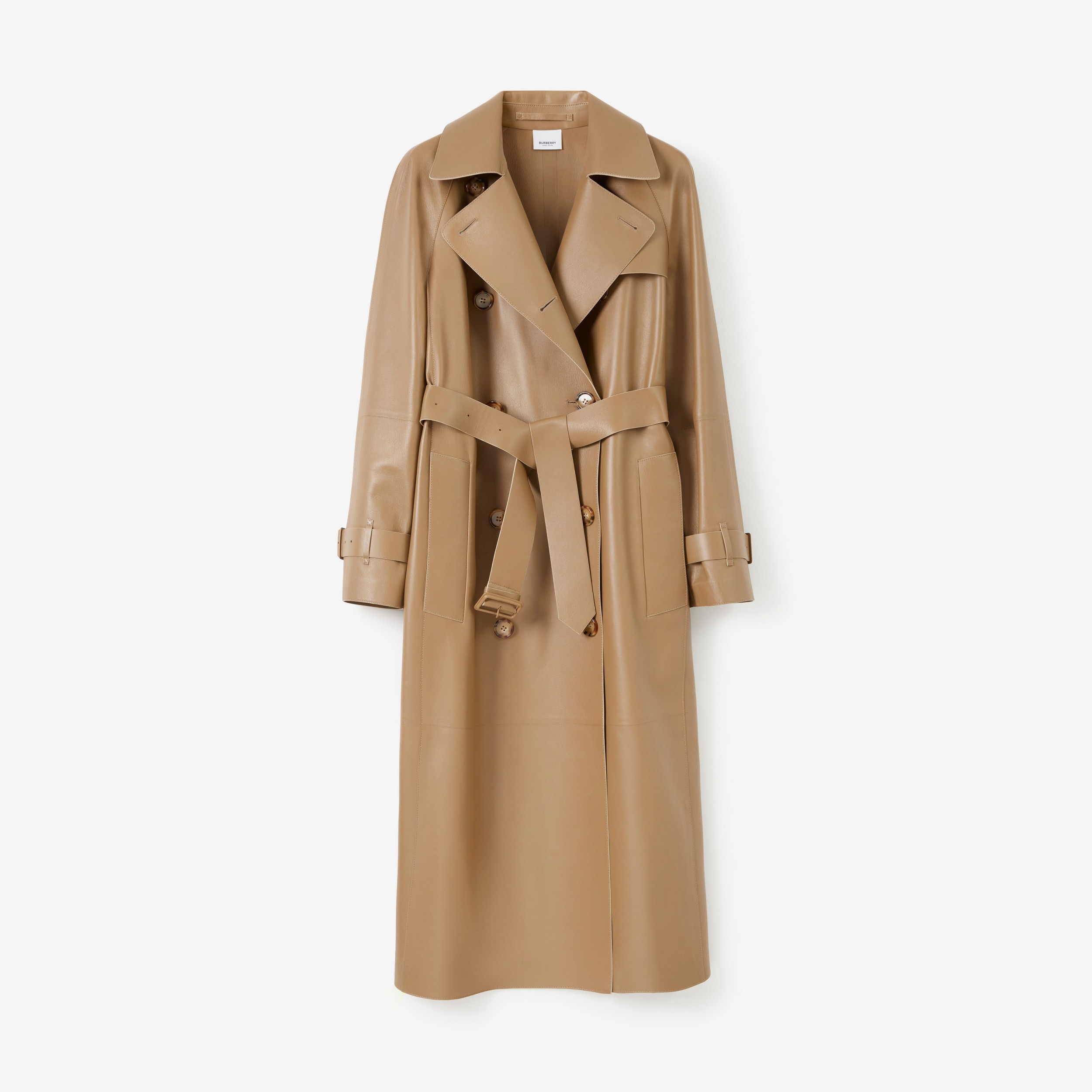 Trench Coat Waterloo em couro (Camel) - Mulheres | Burberry® oficial - 1