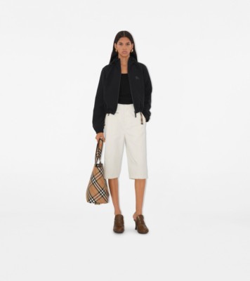 【BURBERRY】EKDモチーフ ハイネックナイロンブルゾン EKDバッジ ナイロンジャケット (ブラック) - ウィメンズ