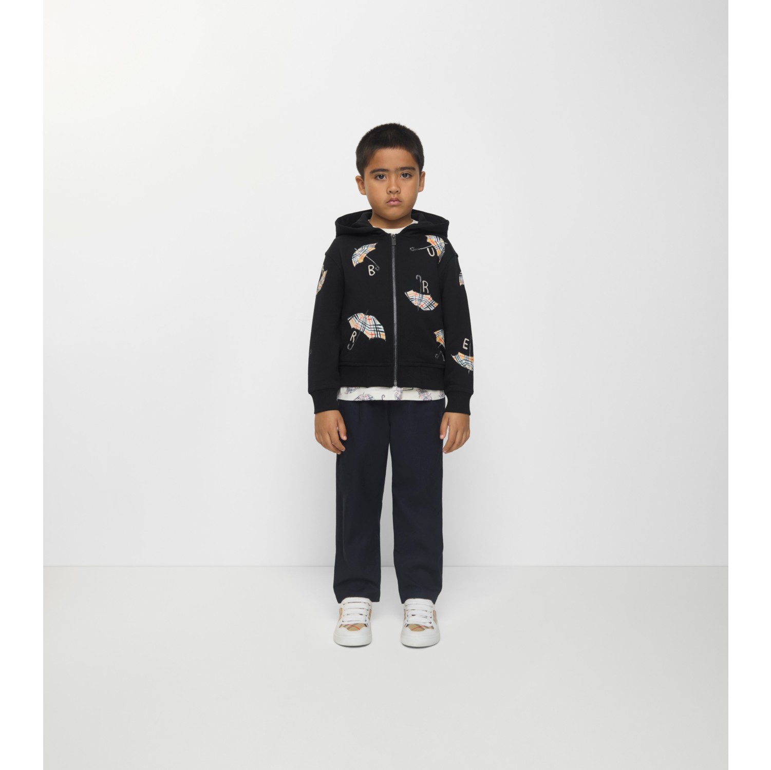 Umbrella Logo Cotton Zip Hoodie