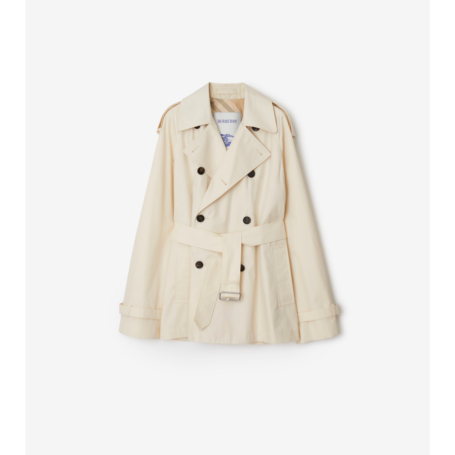 Trench court en gabardine