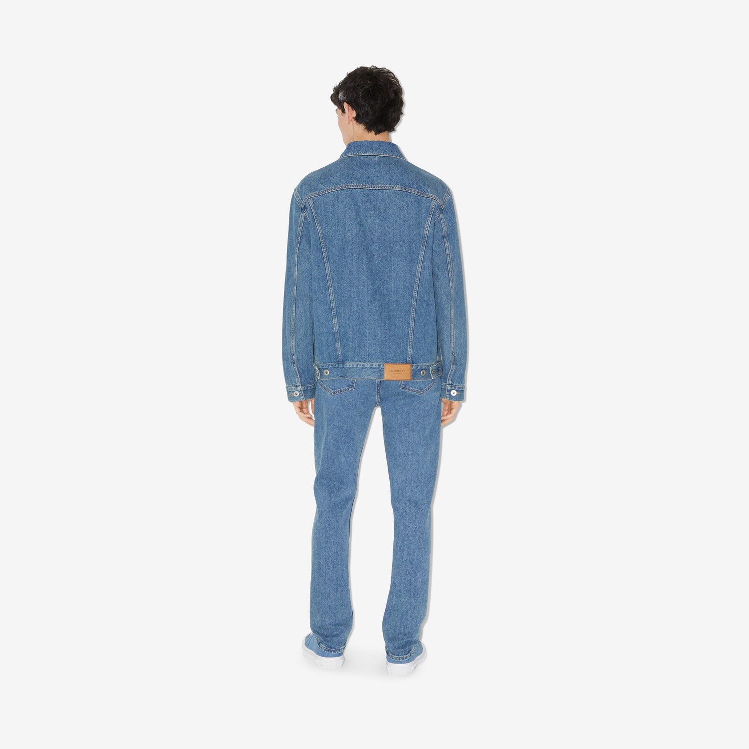 Jaqueta jeans (Azul Médio) - Homens | Burberry® oficial