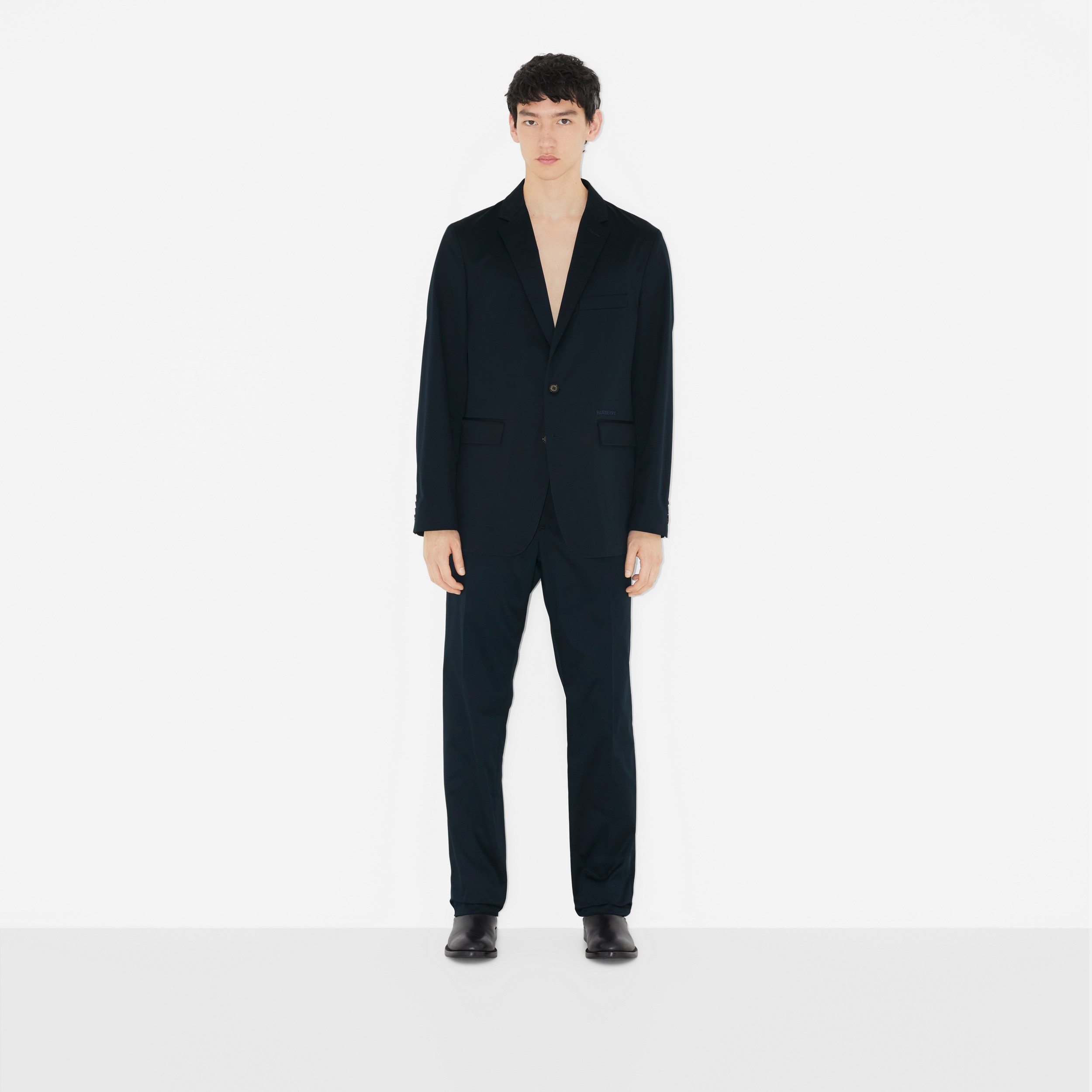 Pantalones de vestir en algodón (Azul Marino) - Hombre | Burberry® oficial - 2