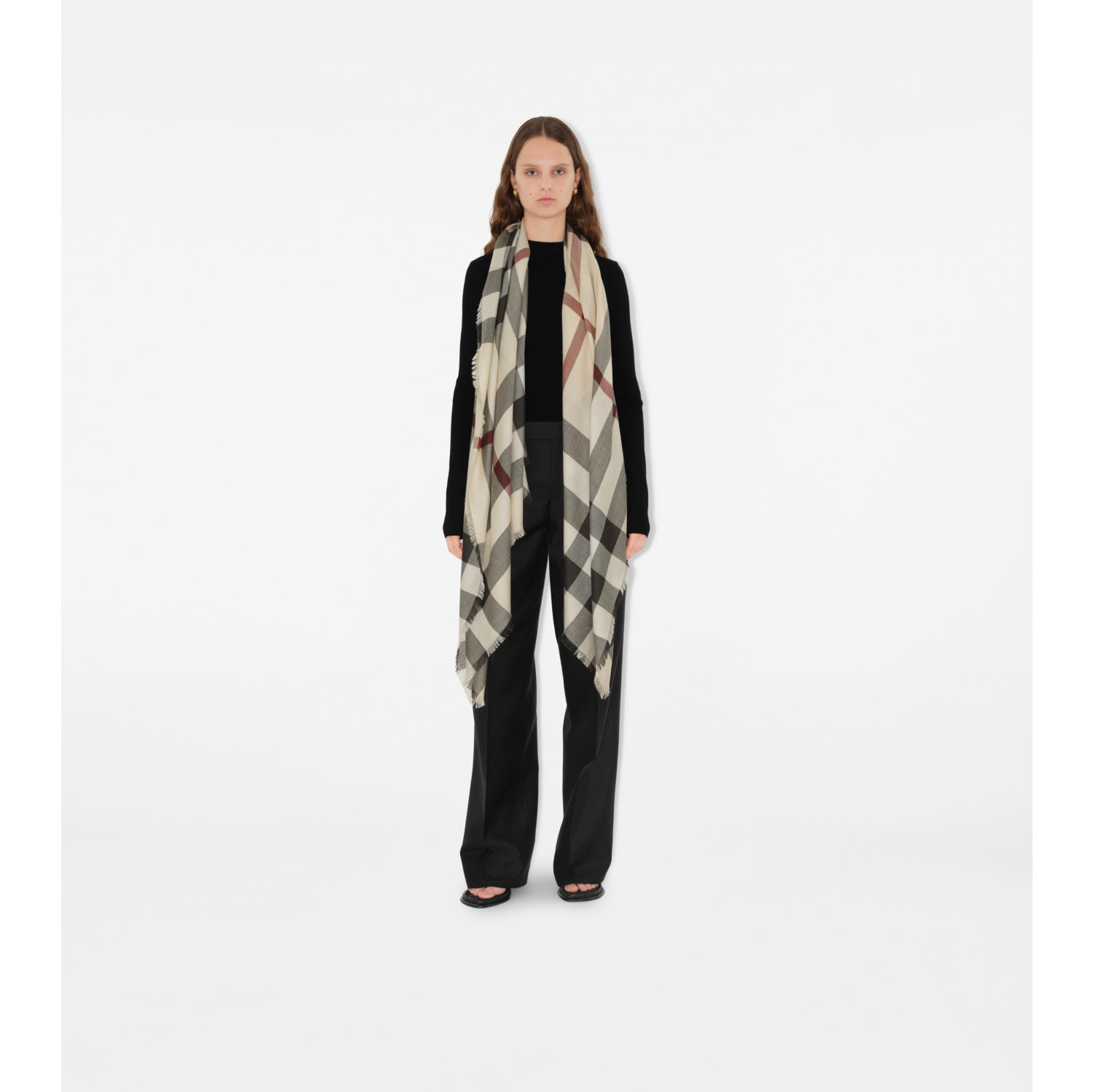 Burberry cashmere silk scarf on sale