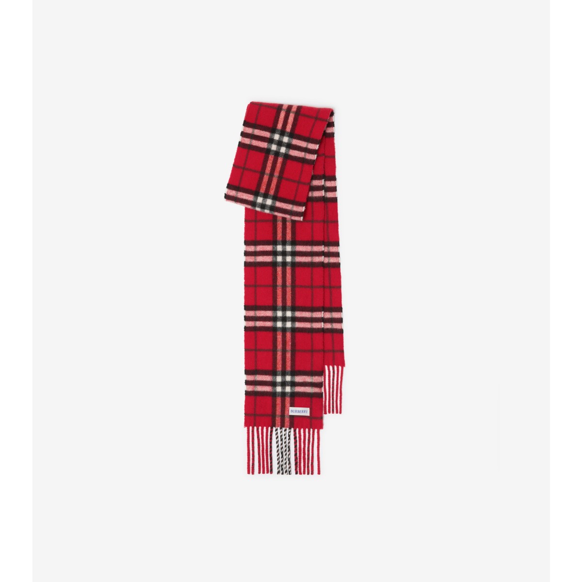  Check Narrow Cashmere Scarf