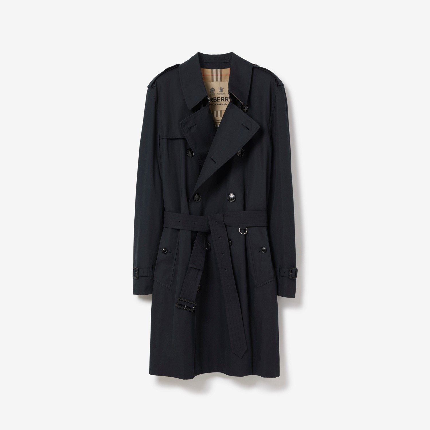 Trench coat Kensington de longitud media (Medianoche) - Hombre | Burberry® oficial