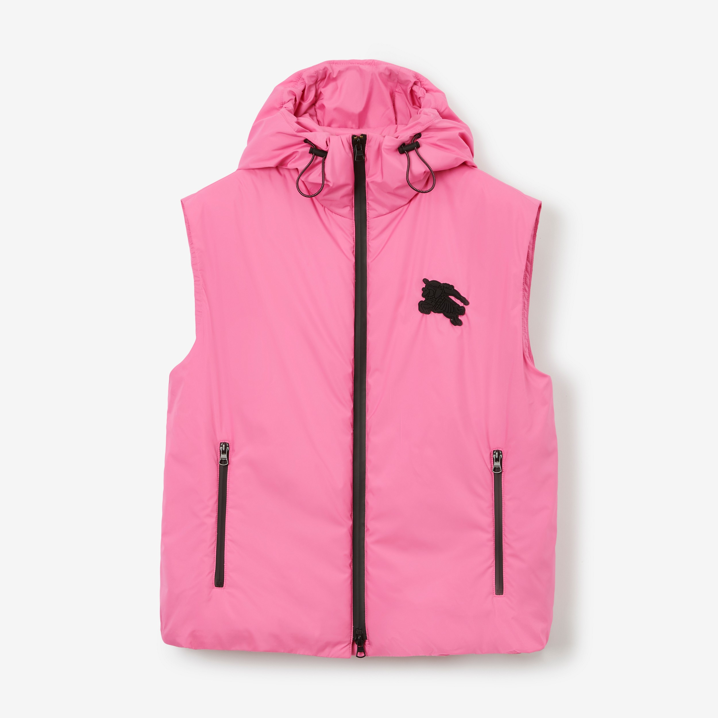 EKD Appliqué Hooded Gilet in Bubblegum Pink - Women | Burberry® Official - 1