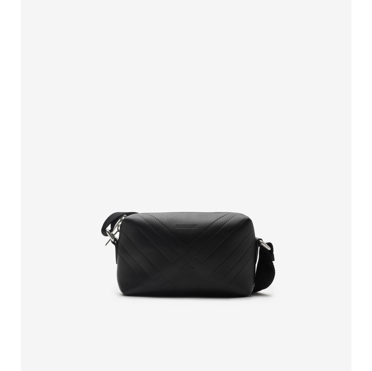 Embossed Check Crossbody Bag
