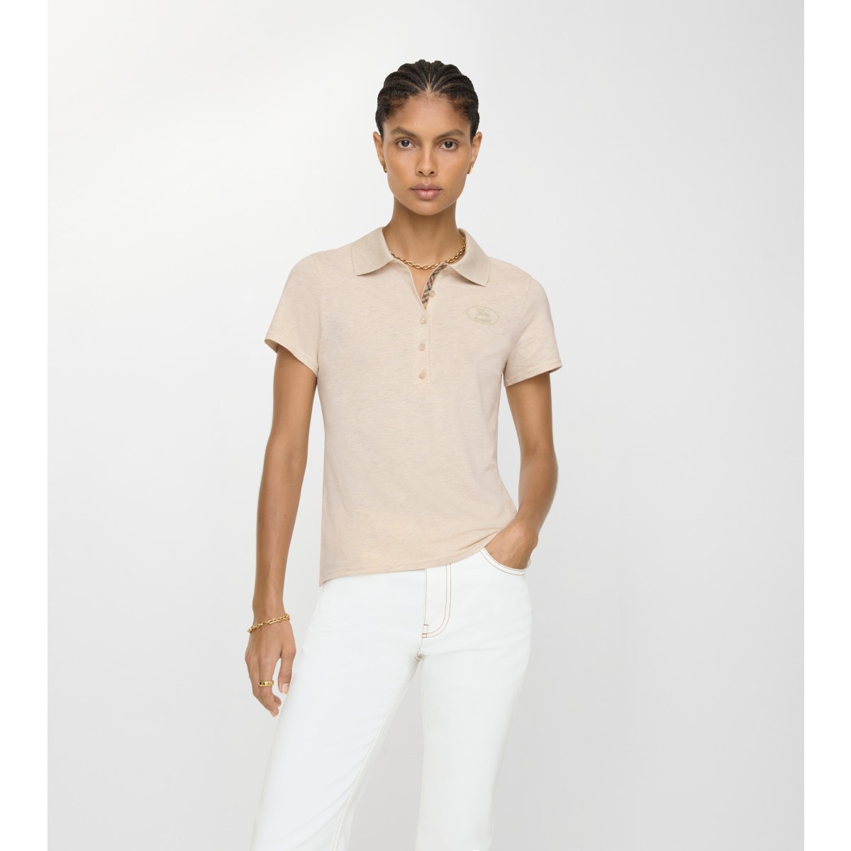  Check Cotton Polo Shirt
