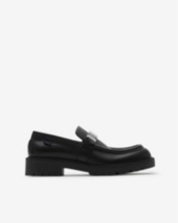 Leather Raft Loafers in Black