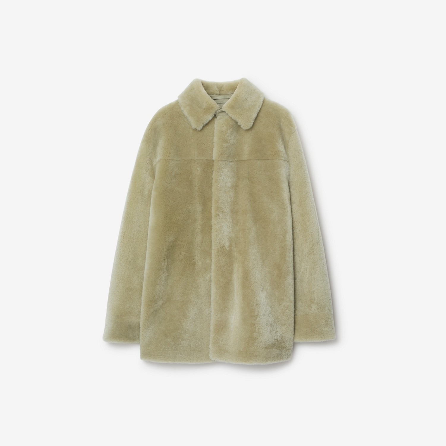 Shearling Jacket in Hunter - Women | Burberry® Official