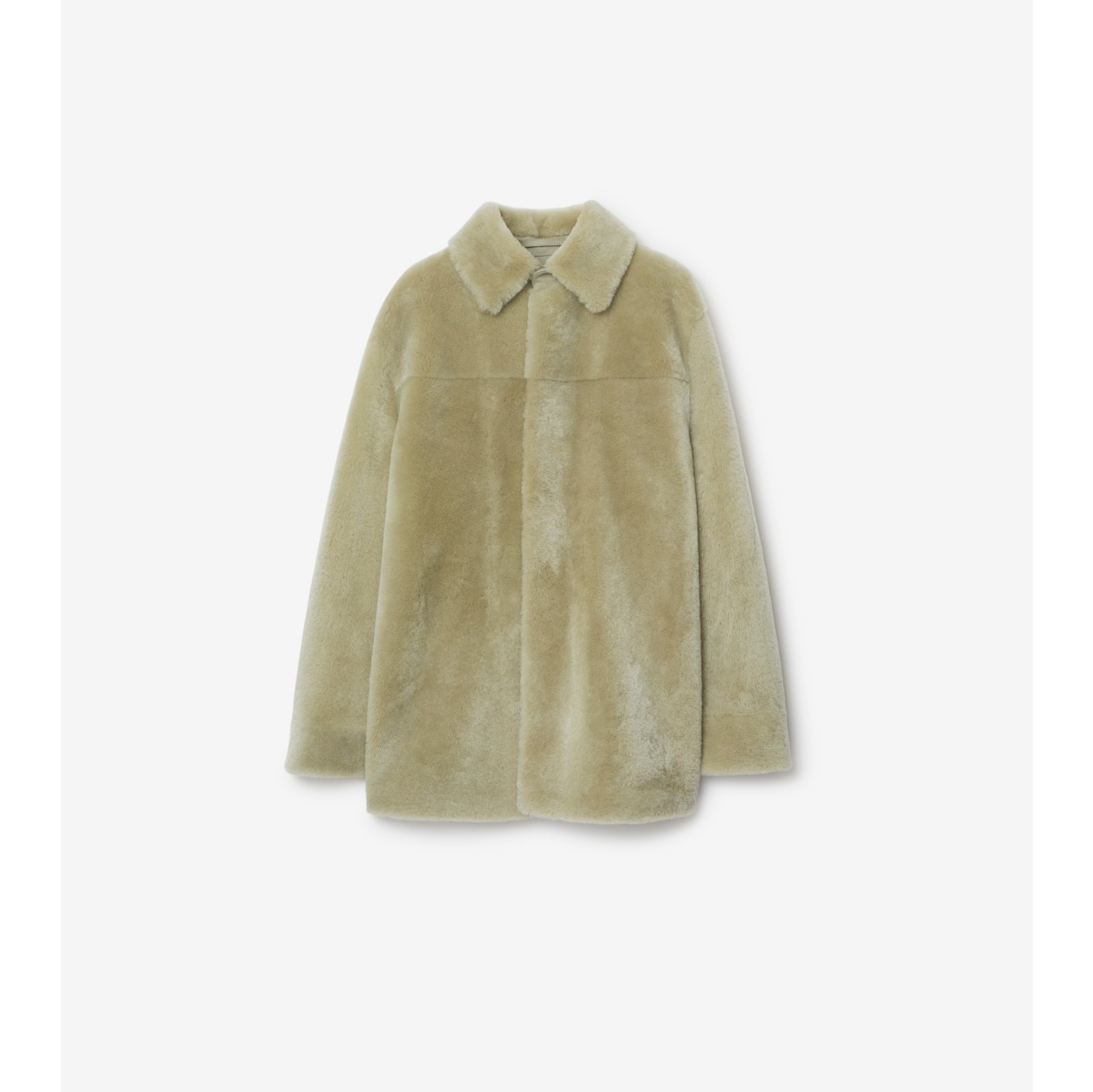 Burberry shearling 2024 coat sale