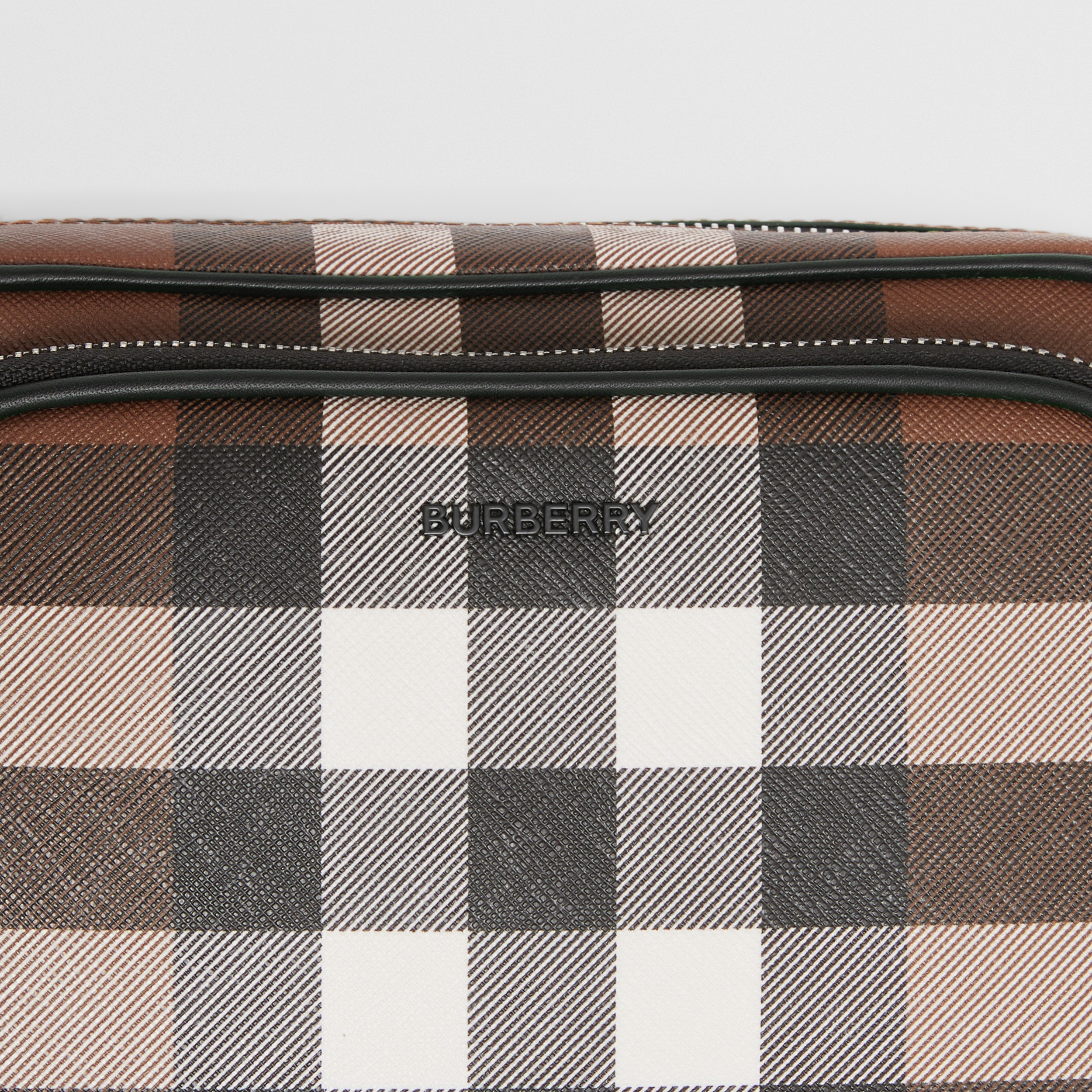 Bio-based Check Crossbody Bag in Dark Birch Brown - Men | Burberry® Official - 2