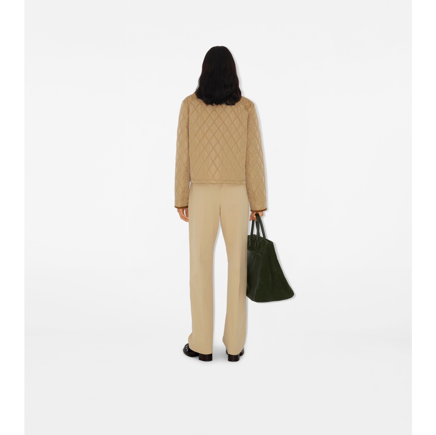Cotton Tailored Trousers in Cracker - Women | Burberry® Official