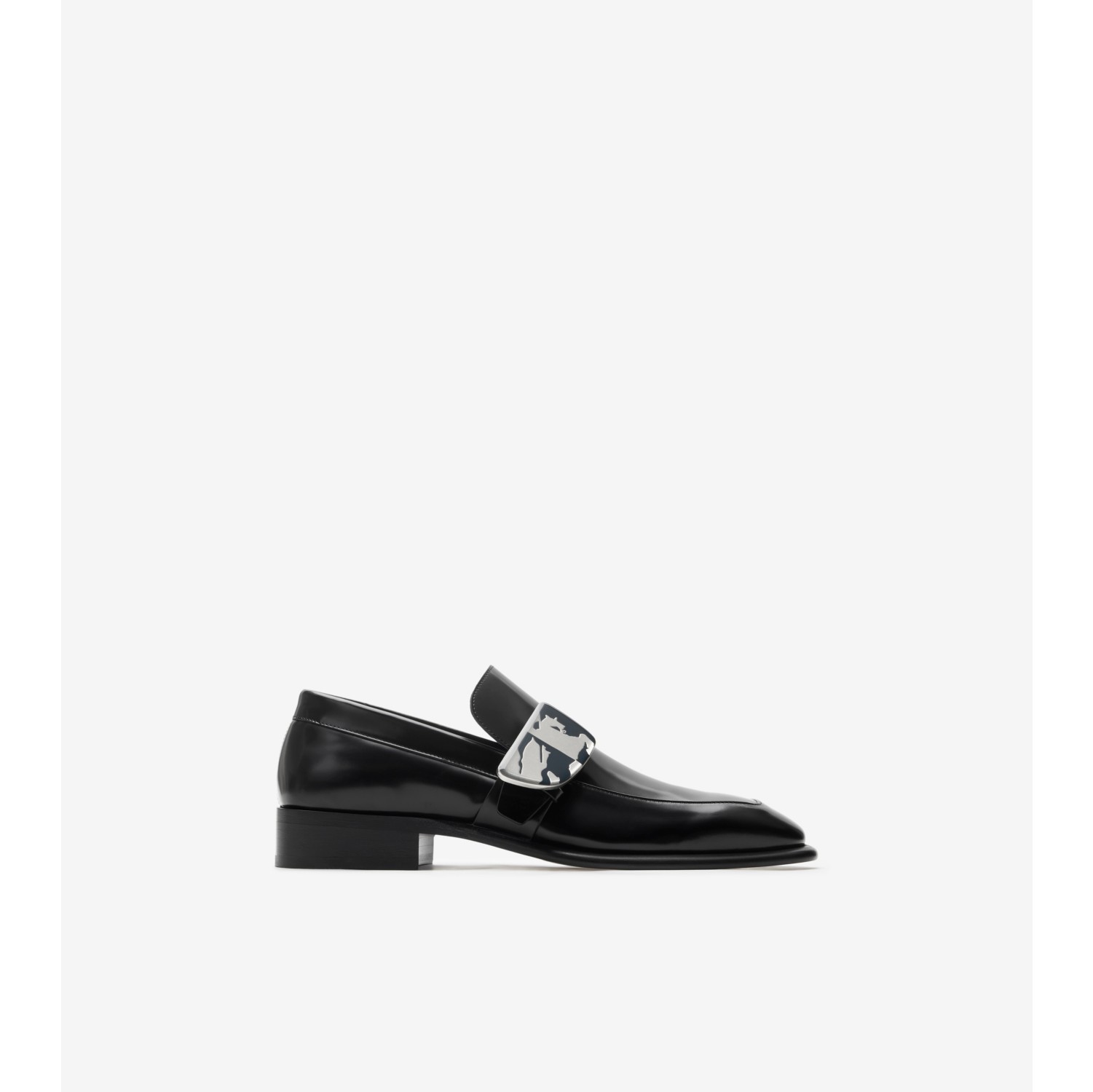 Leather Shield Loafers in Black - Men | Burberry® Official