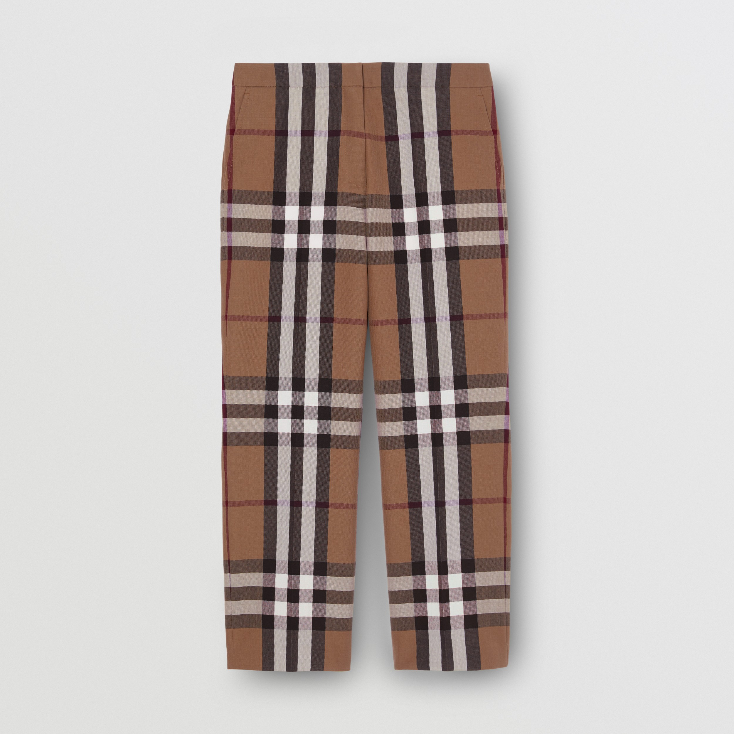 wool cropped trousers