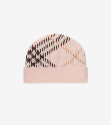 Check Cashmere Blend Beanie Bow ®
