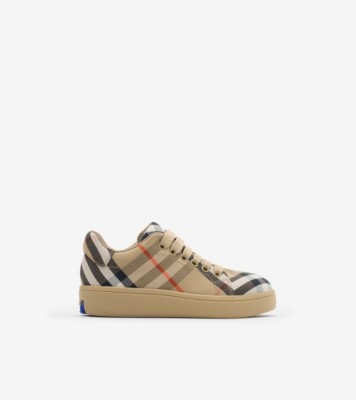 バーバリーキッズ　ベージュ・チェック柄 スニーカー　21cm Check Sneakers in Sand beige - Children | Burberry® Official
