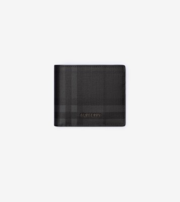 City Check Bifold Wallet in Iron grey - Men, Cotton, Technical