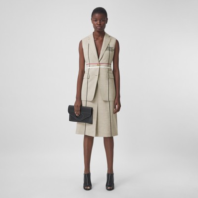 camel sleeveless jacket