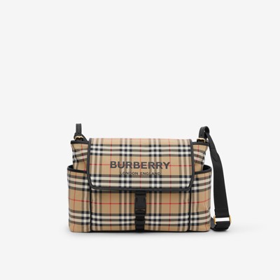 Vintage Check Nylon Baby Changing Bag in Archive Beige - Children |  Burberry® Official