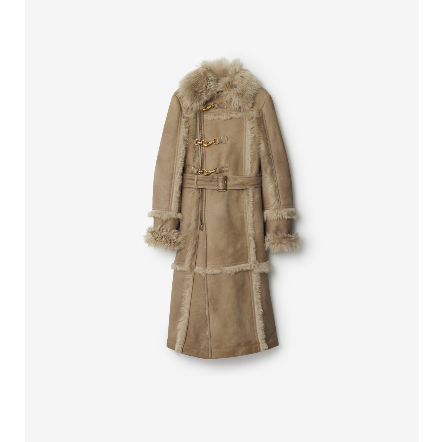 Burberry Shearling Coat Size 02