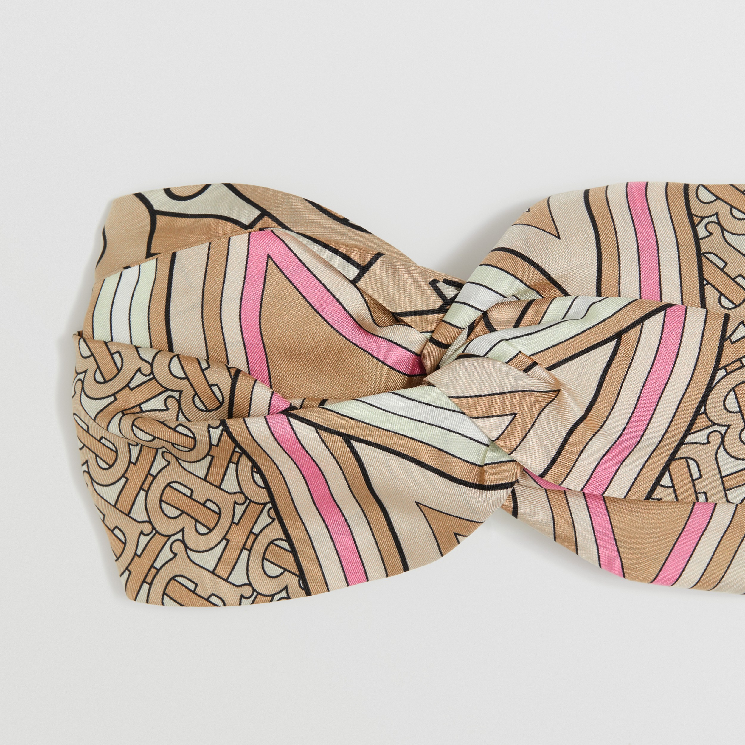 Montage Print Silk Headband in Pistachio/archive Beige - Women | Burberry® Official - 2