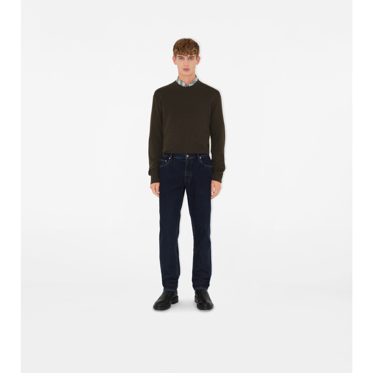 Slim Fit Jeans in Indigo Men Cotton Burberry Official