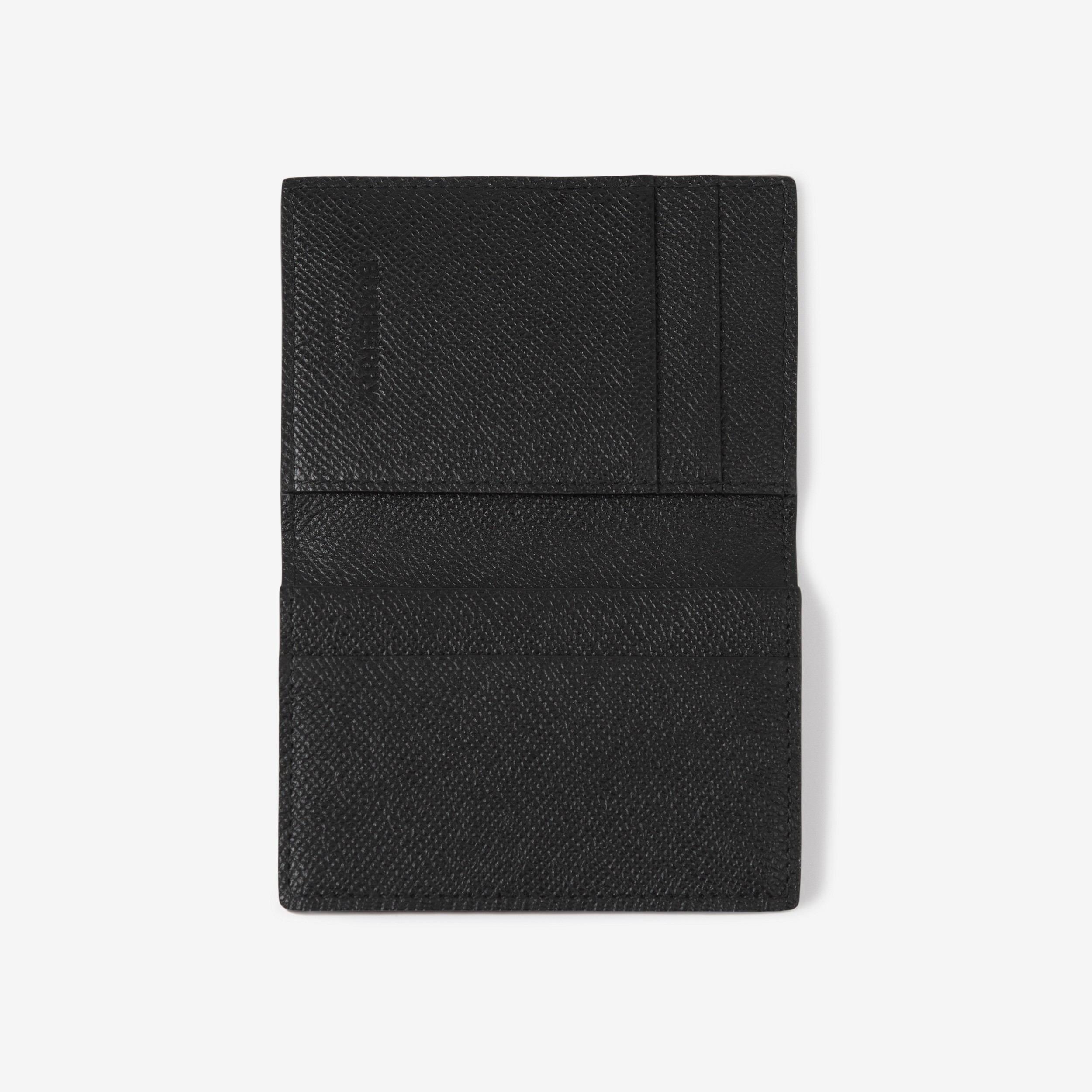 粒纹皮革 TB 折叠式卡片夹 (黑色) - 男士 | Burberry® 博柏利官网 - 4