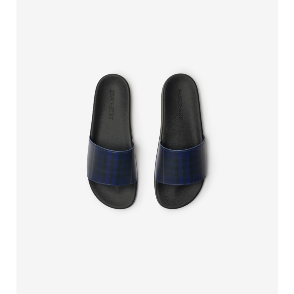버버리 슬라이드 체크 (블랙 미드나잇) 81075151001