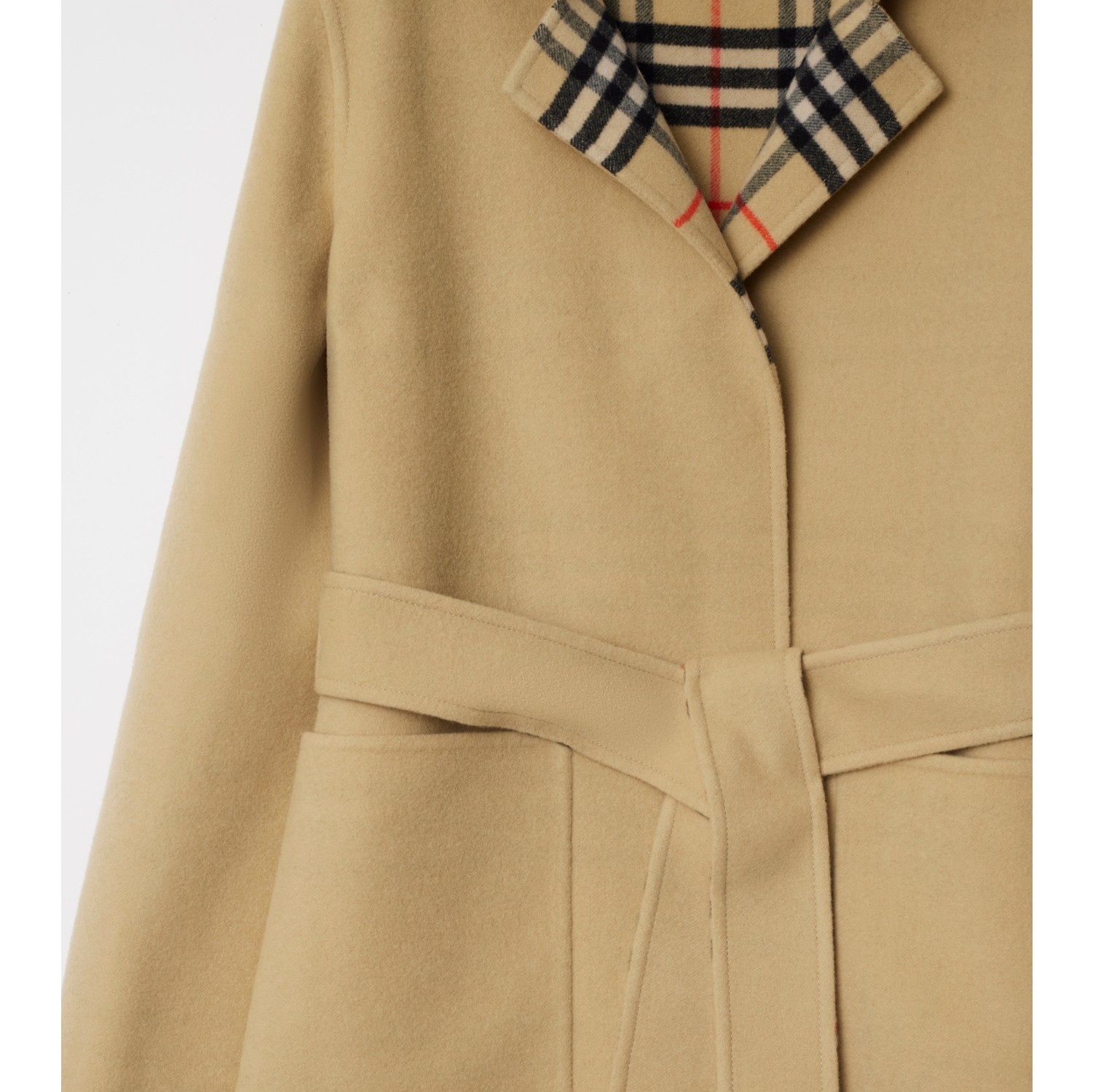 Mid-length Reversible Wool Car Coat