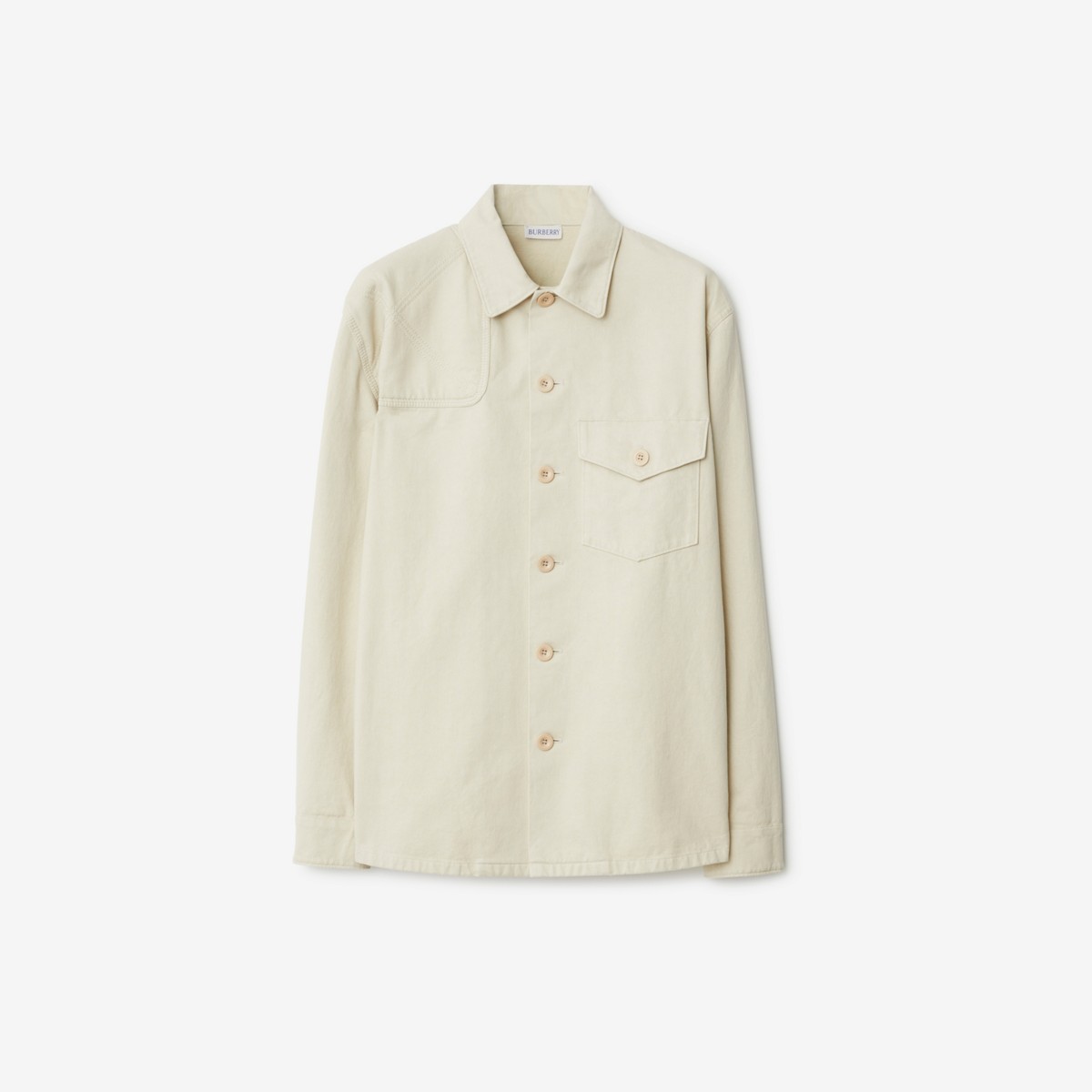 Burberry Panelled Cotton Shirt In Soap