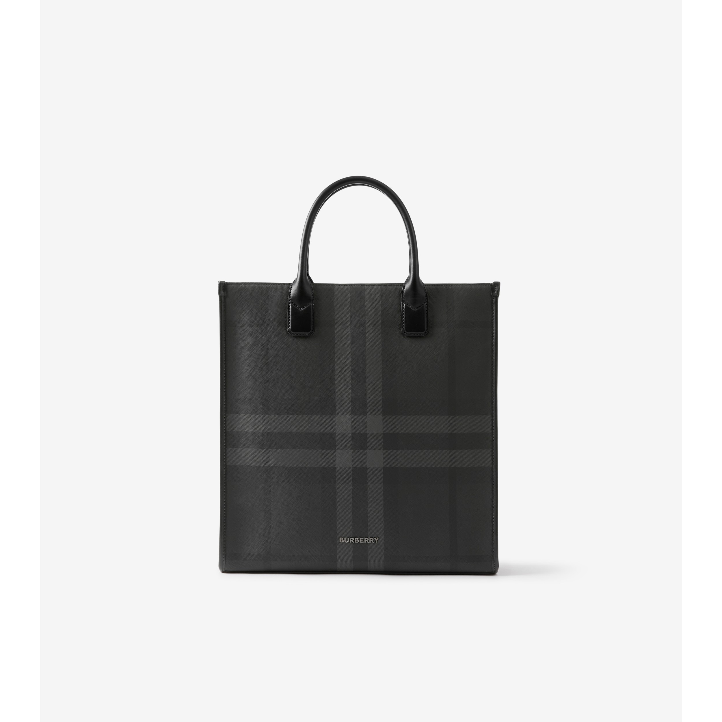 Burberry Black Logo-print Medium Cotton-canvas Tote Bag