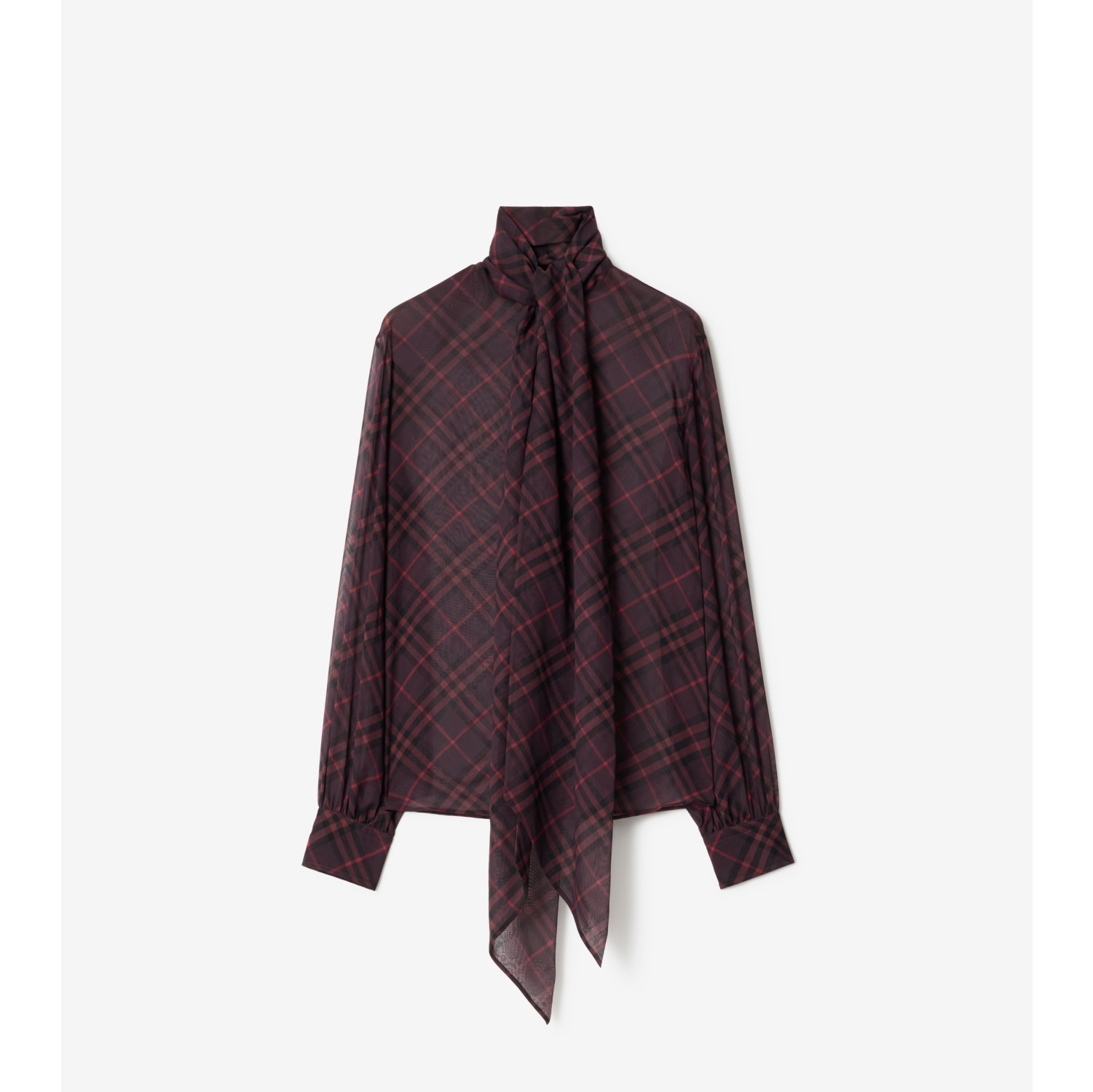 Chemisier foulard en soie Check