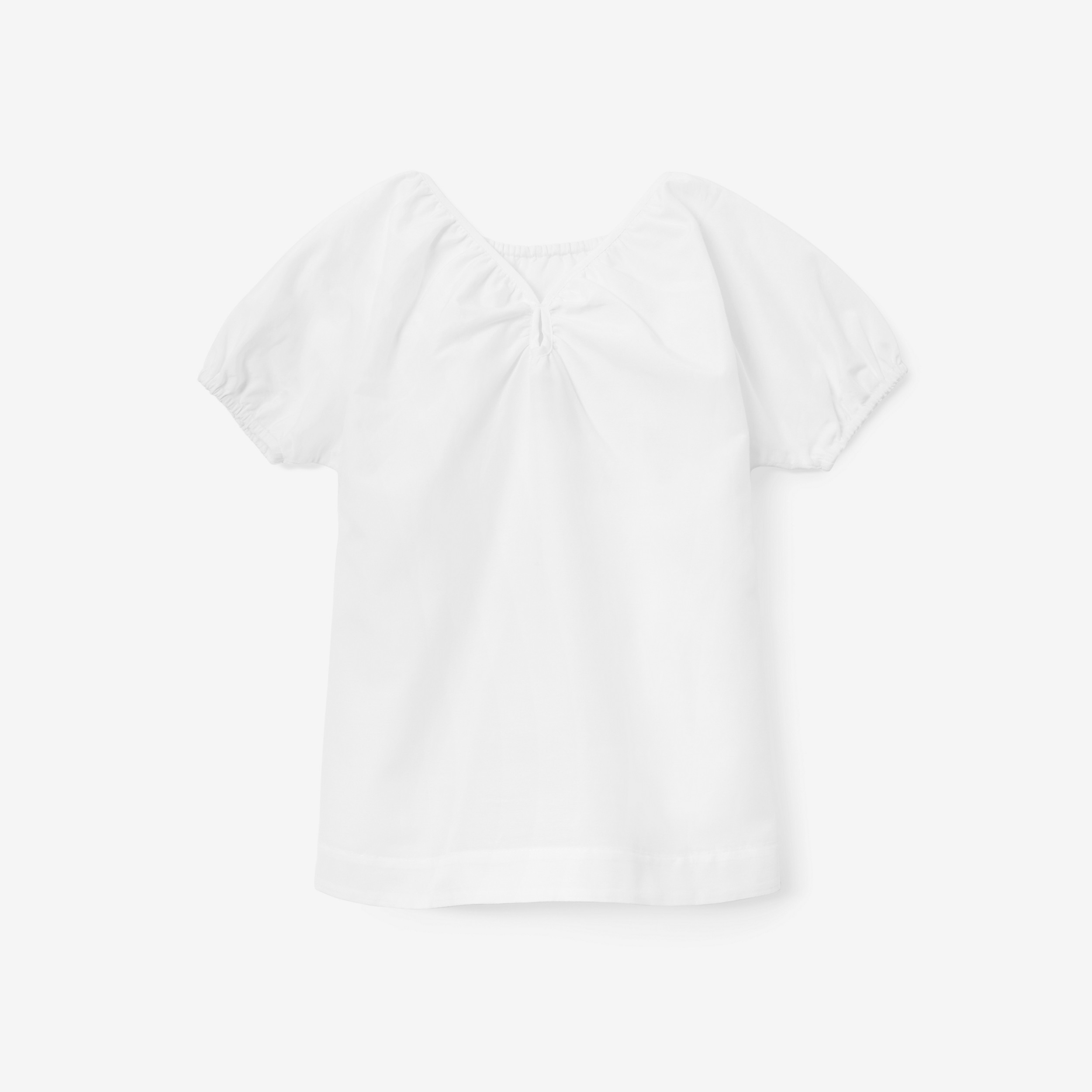 Vestido de seda e algodão com estampa Thomas Bear (Branco) - Crianças | Burberry® oficial - 2