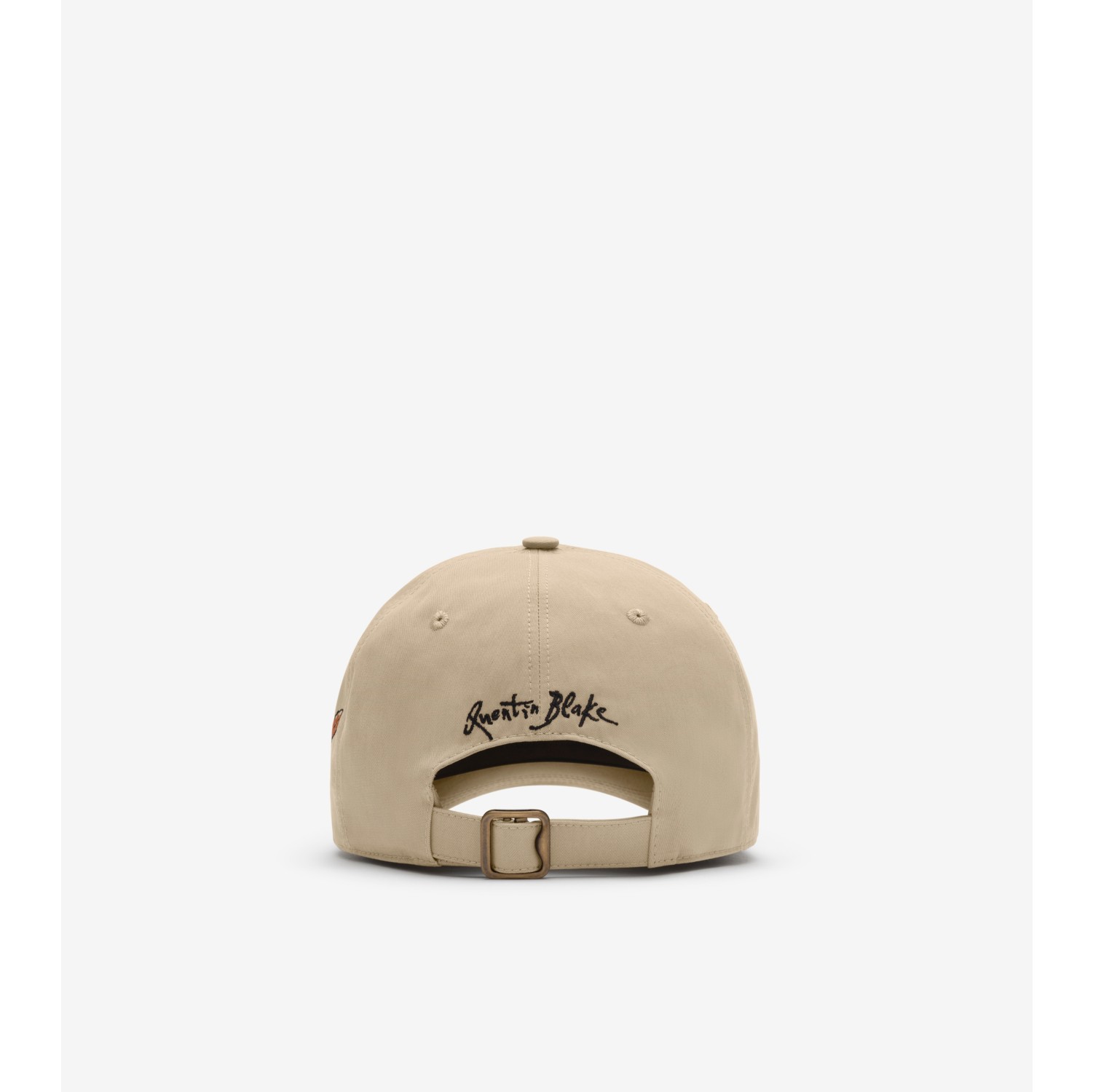Feather Embroidered Cotton Baseball Cap in Saltmarsh beige - Men